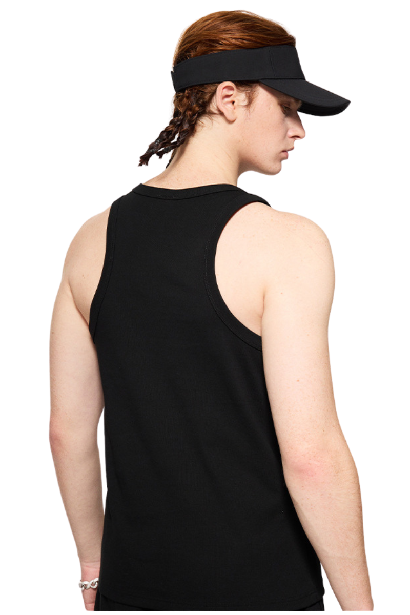 Men's Summer 315g Heavy Cotton Solid Ribbed Tank