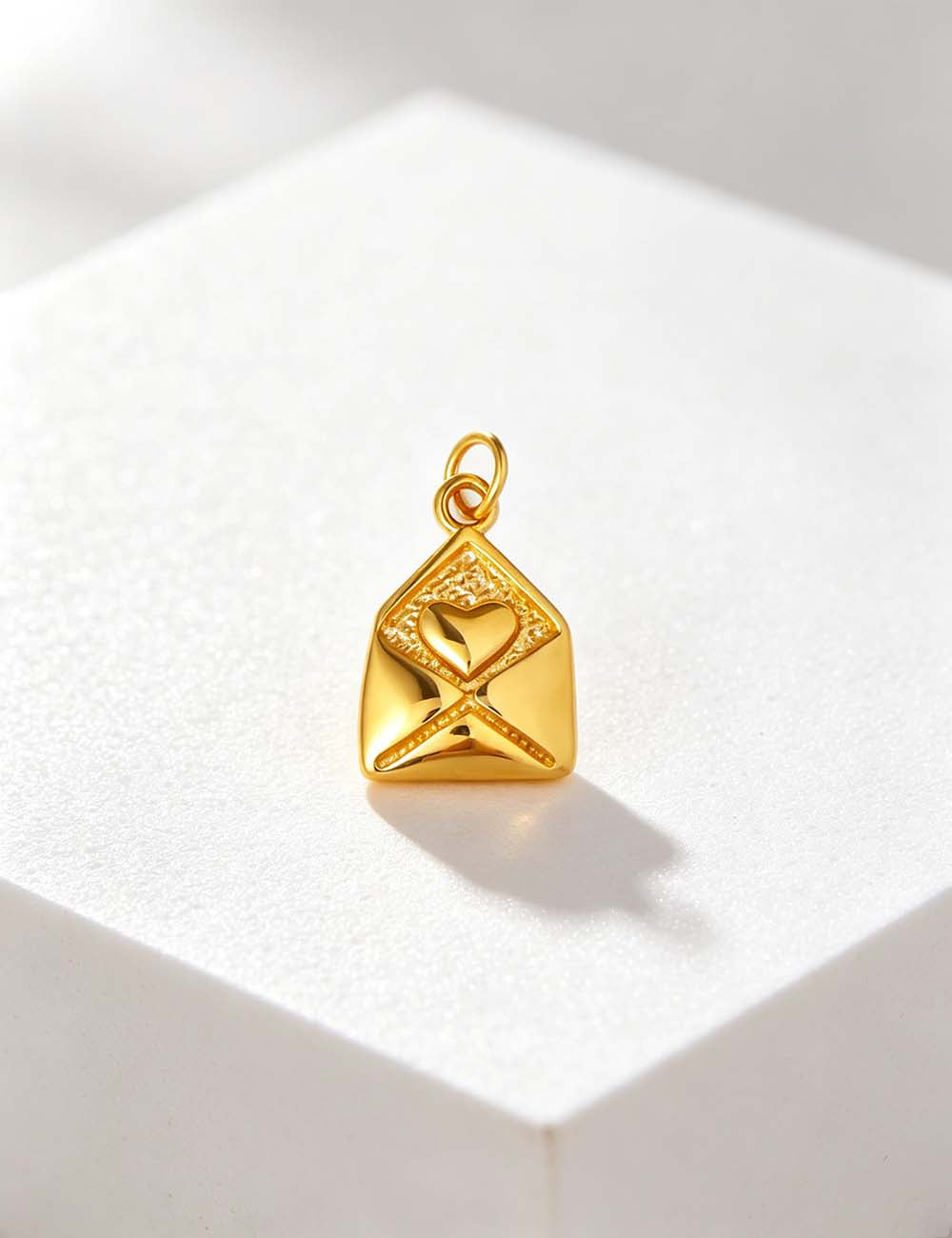 Ladies Vintage Romantic Envelope Heart Beetle Charm Pendant