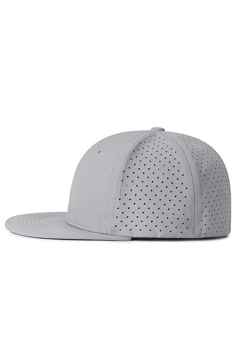 Men's Elastic Solid Flat Brim Mesh Hip Hop Hat