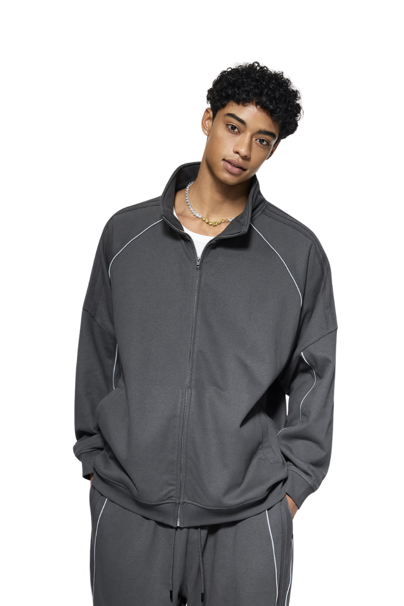 Men's Fall Clothing 365g Reflective Stripe Sweatsuit