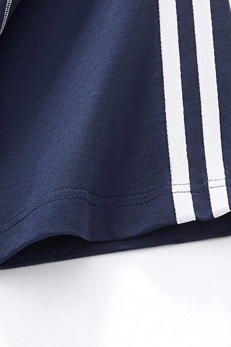 Men's Cotton Streetwear Color-blocked Patchwork T-shirt