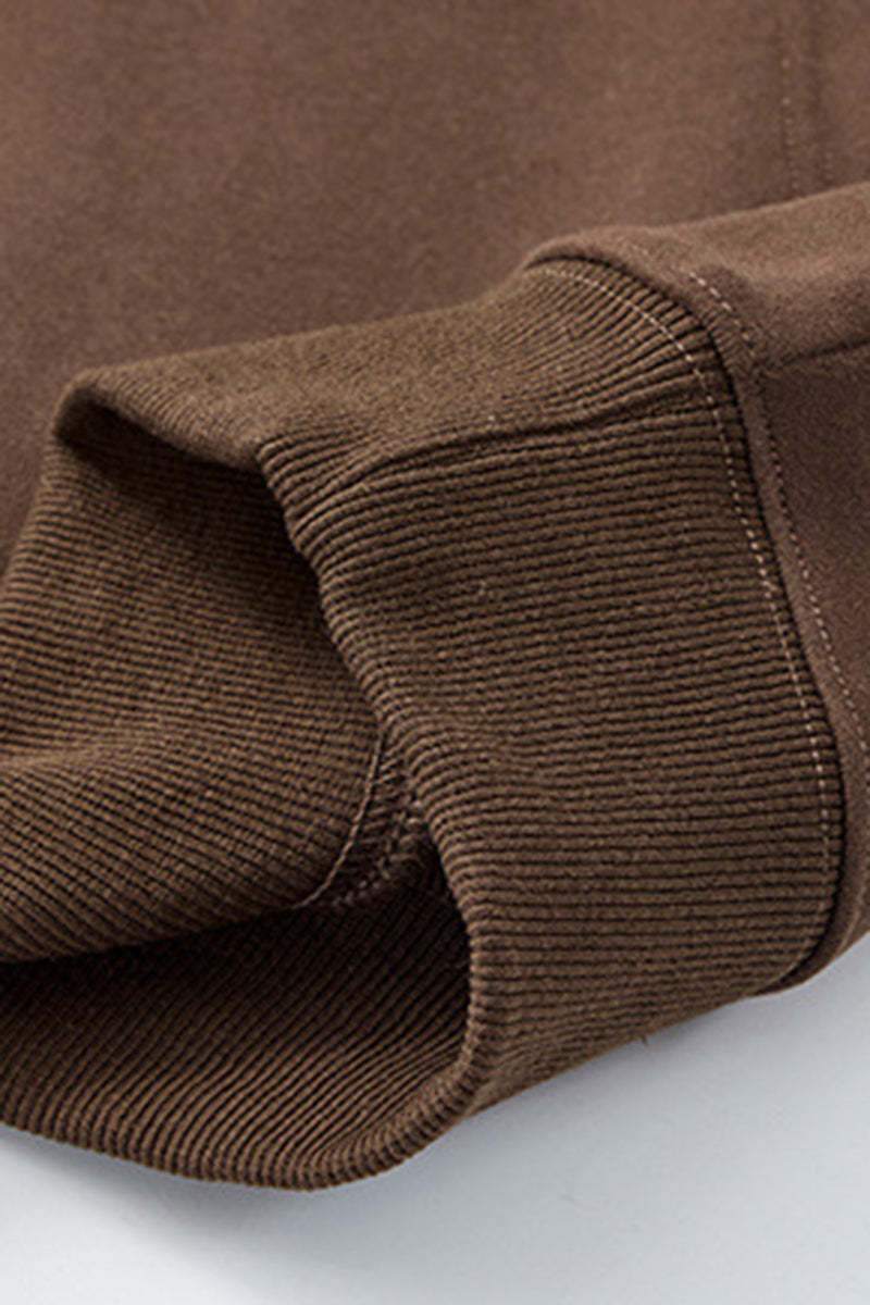 Women's Fall Clothing Snap-Button Fleece Pocket Hoodie