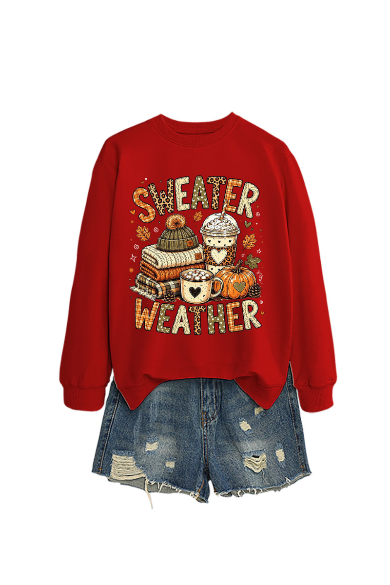 Unisex Fall Clothing Pumpkin Sweater Weather Sweatshirt