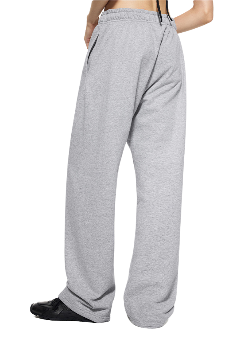Unisex Fall Clothing 450g Elastic Drawstring Straight Pants