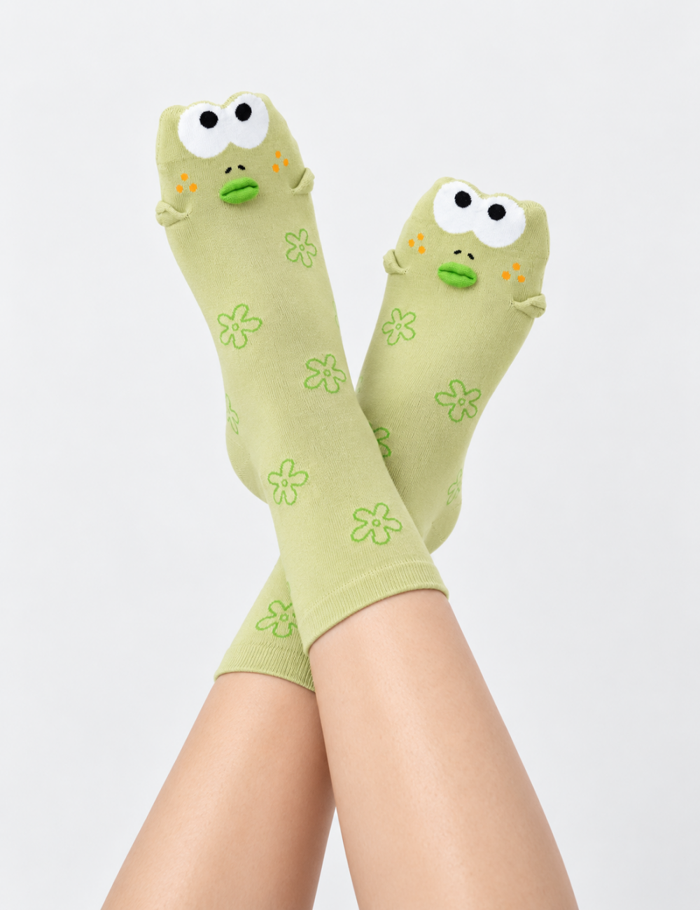 Ladies Cartoon Funny Fish Crew Socks