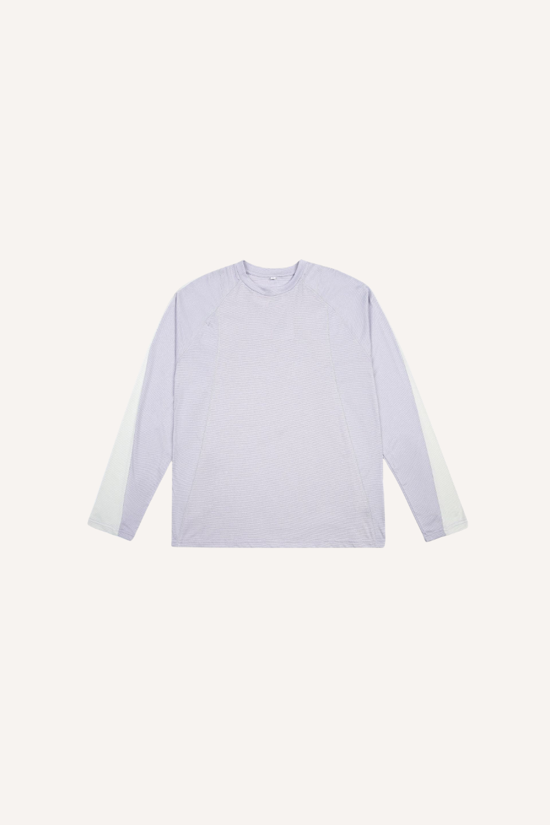 Men’s LYCRA Wicking Cooling Raglan Colorblock LS Tee