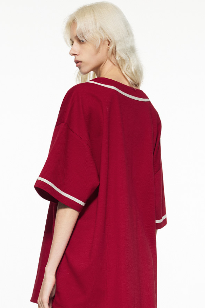 Women's Summer 270g Old Money Button Front Loose Tee