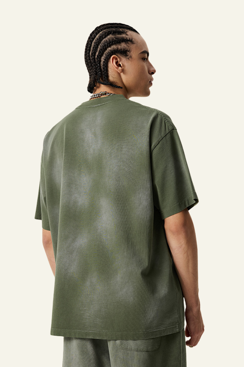Men's Vintage Gradient Cotton Athletic Wear T-shirt