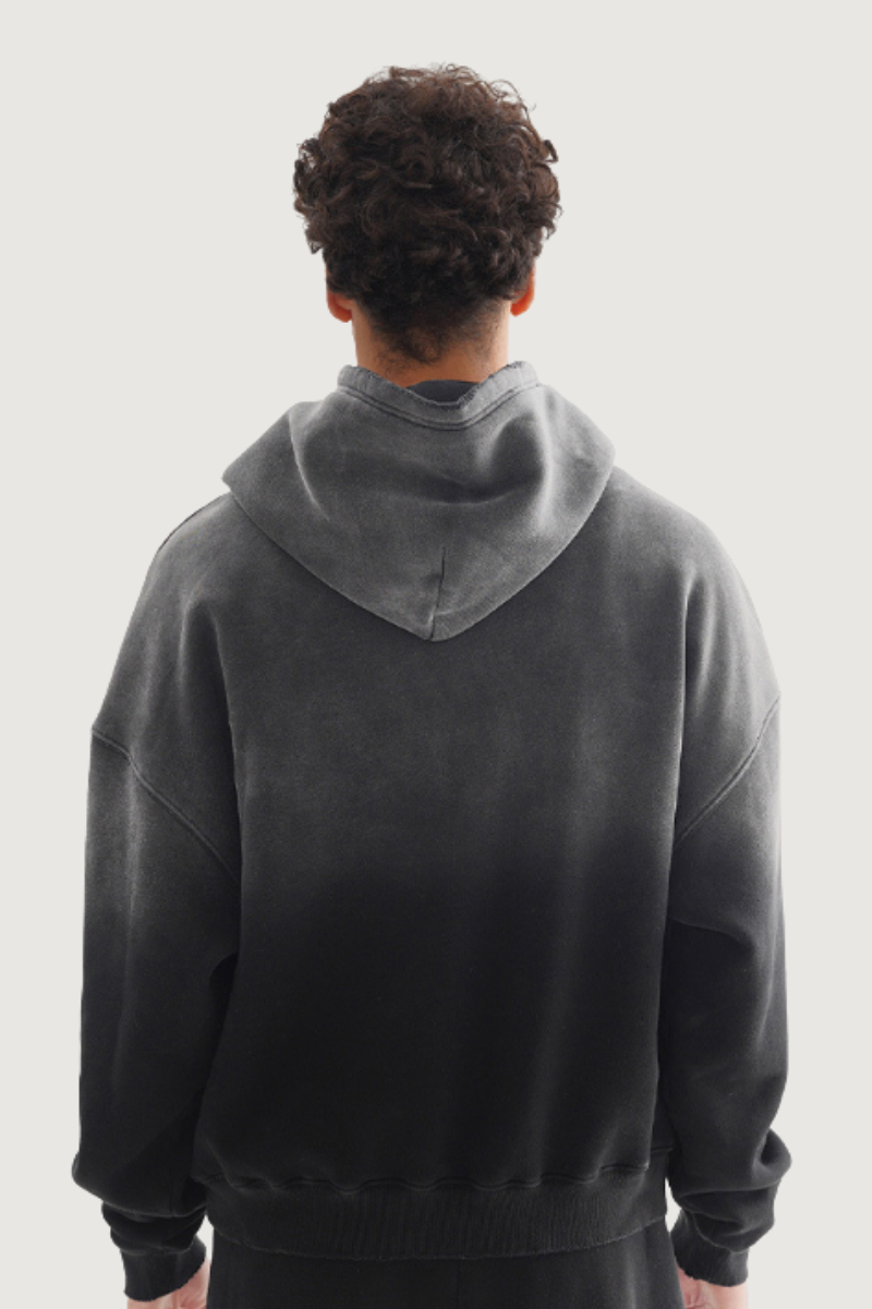 Men's Vintage Gradient Destroyed-Detail Hoodie