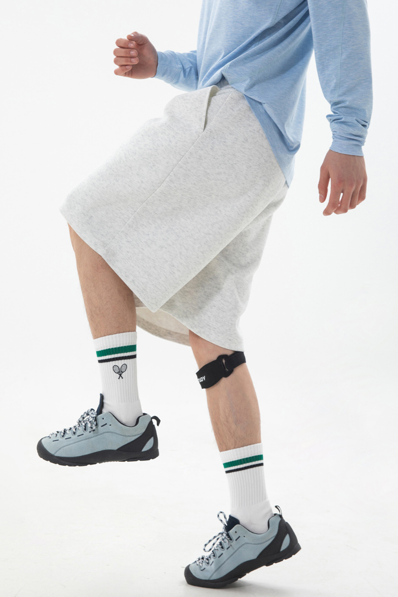 Men's Summer Pleated Drawstring Colorblock Sweat Shorts