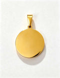 Ladies Minimalist Classic Round Disc Blank Pendant