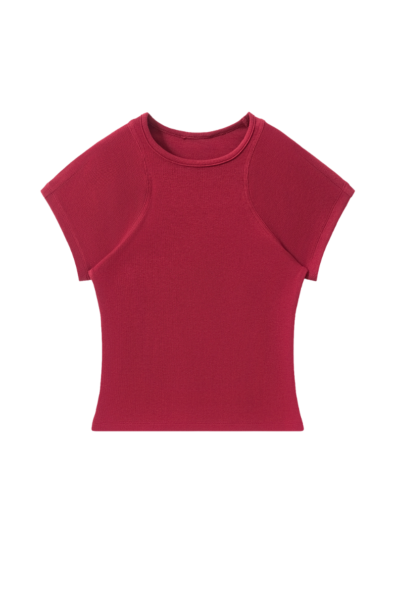 Women's Summer Ribbed T-Shirt