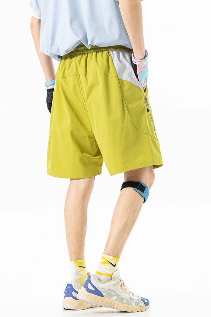 Men's Outdoor Water-Resistant Colorblock 5" Beach Shorts
