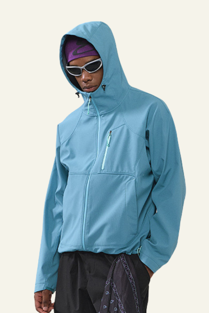 Men's Streetwear Fleece Lined Waterproof Hooded Jacket