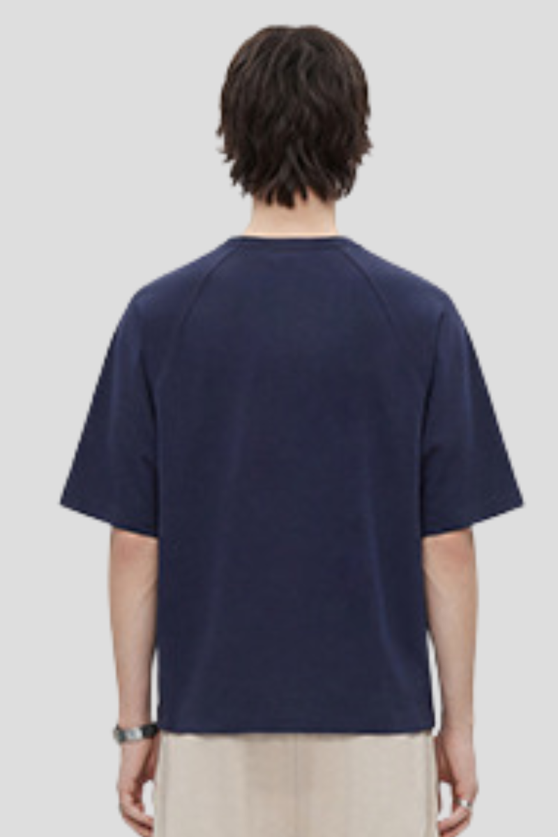Men's 300g Cotton Raglan Stitch Texture Tee