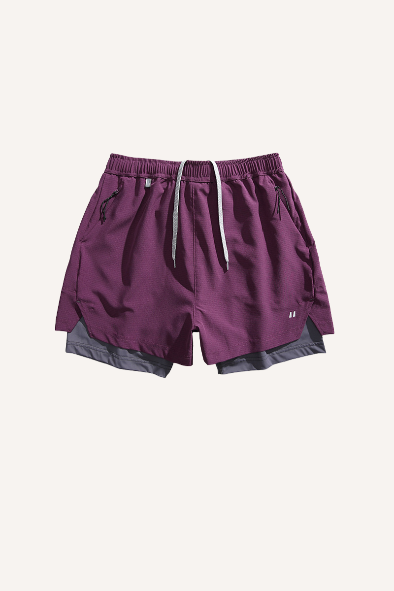 Unisex 2-in-1 Breathable Cooling Quick Dry Bike Shorts