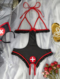 Ladies Dirty Nurse Sexy 2PCS Costume Teddy Set SKLG4059