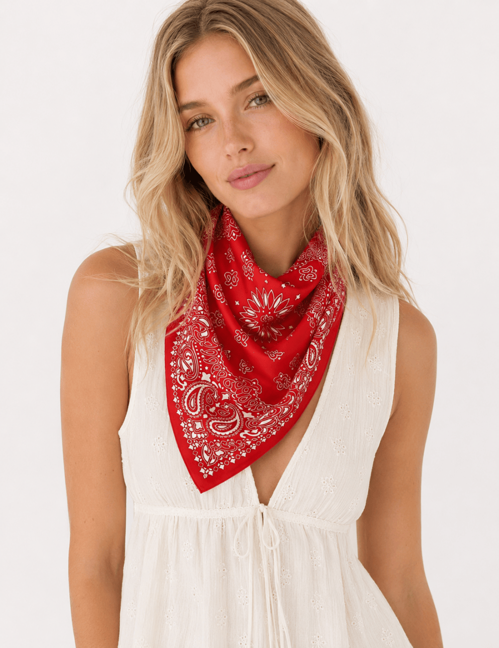 Ladies Fashion Bandana Paisley Print Square Scarf