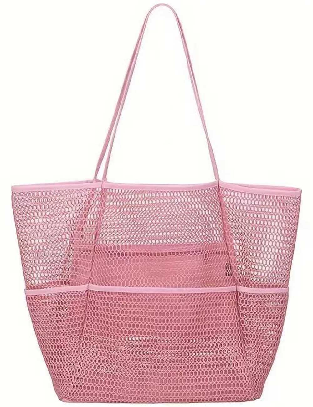 Ladies Large Capacity Mesh Beach Storage Tote Bag
