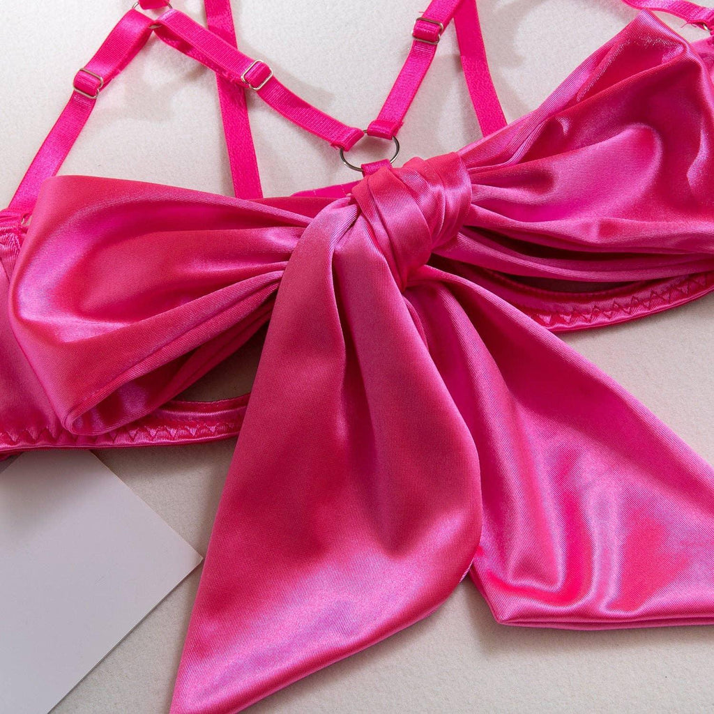 3PCS Bowknot Sexy Lingerie Set