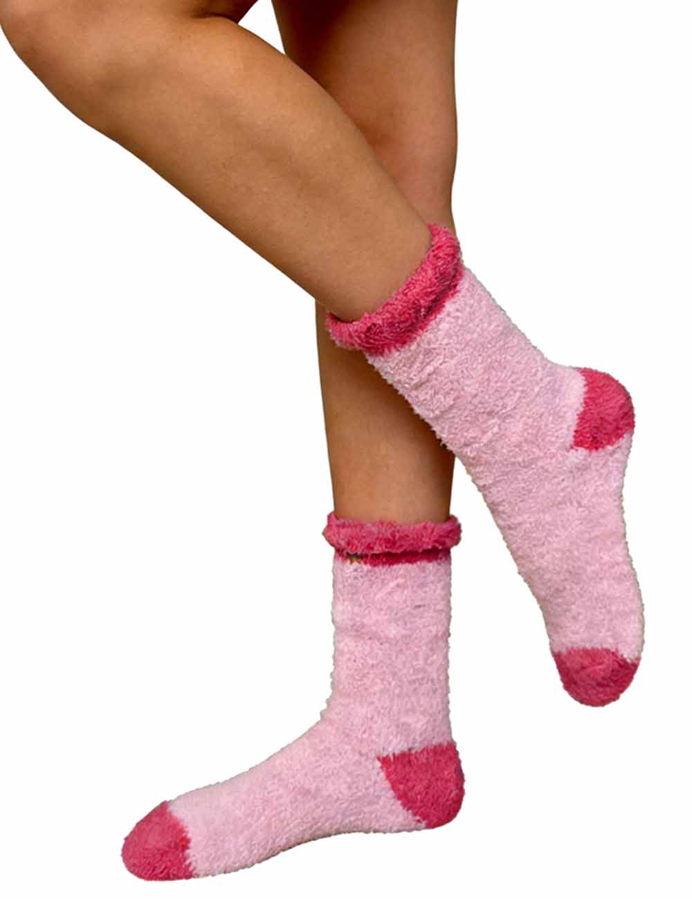 Ladies Valentine Cute Cozy Fuzzy Lounge Slipper Socks