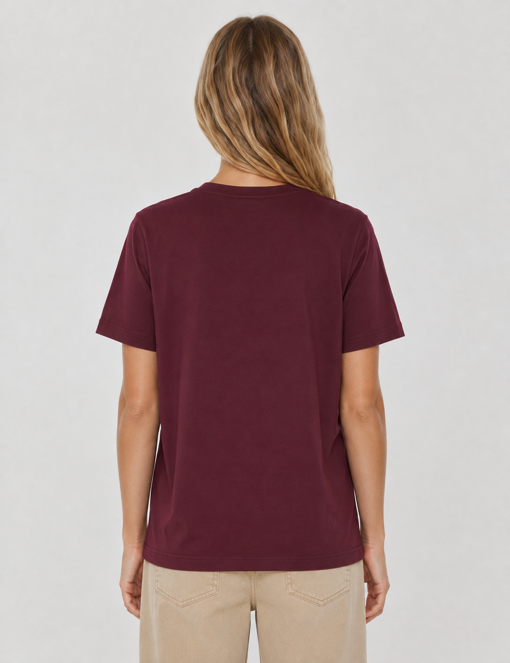 Ladies Casual Solid Round Neck Short Sleeves Basic T-Shirt