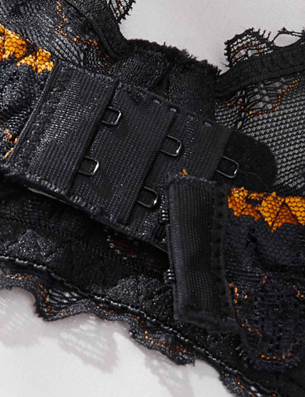 Ladies Sexy Pumpkin Skull Print Lingerie Set