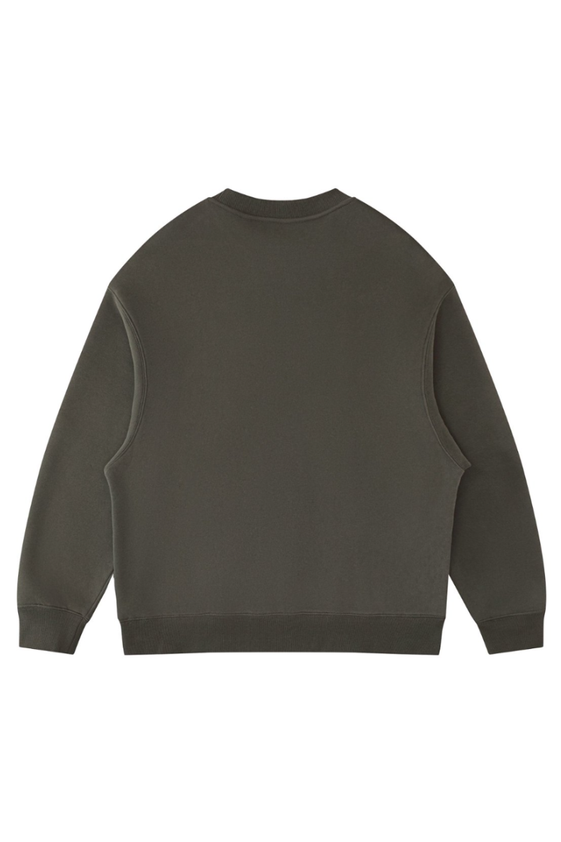 Unisex Fall Clothing Fleece Loose Crew Neck Sweatshirt