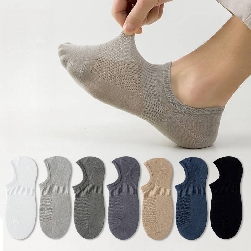 Ladies See Sheer Basic Knit Boat Socks SKAS50003
