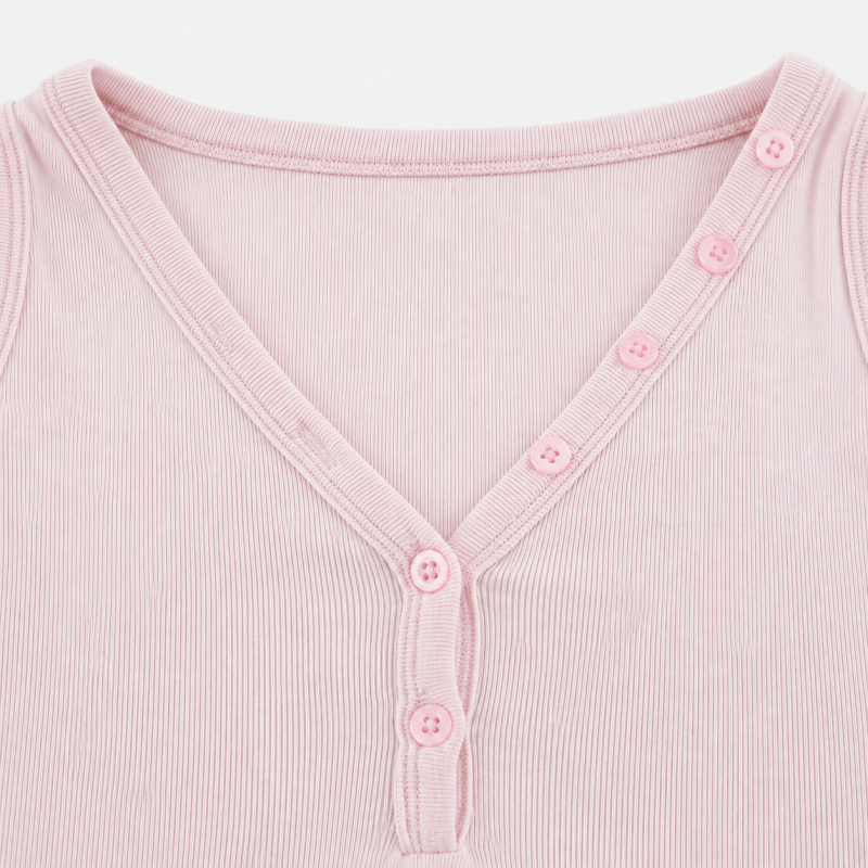 Ladies Halter Neck Button Sleeveless Top