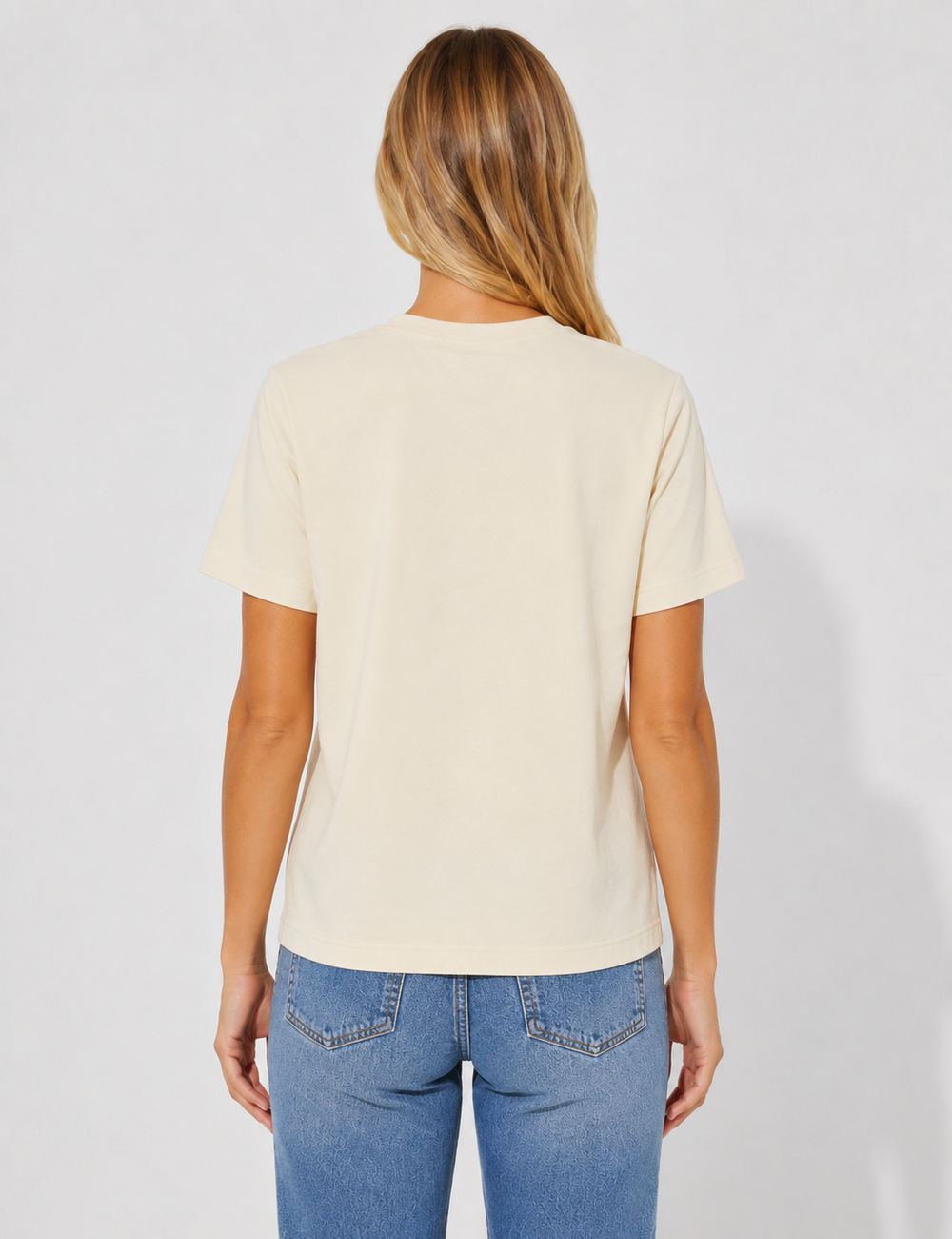 Ladies Casual Solid Round Neck Short Sleeves Basic T-Shirt