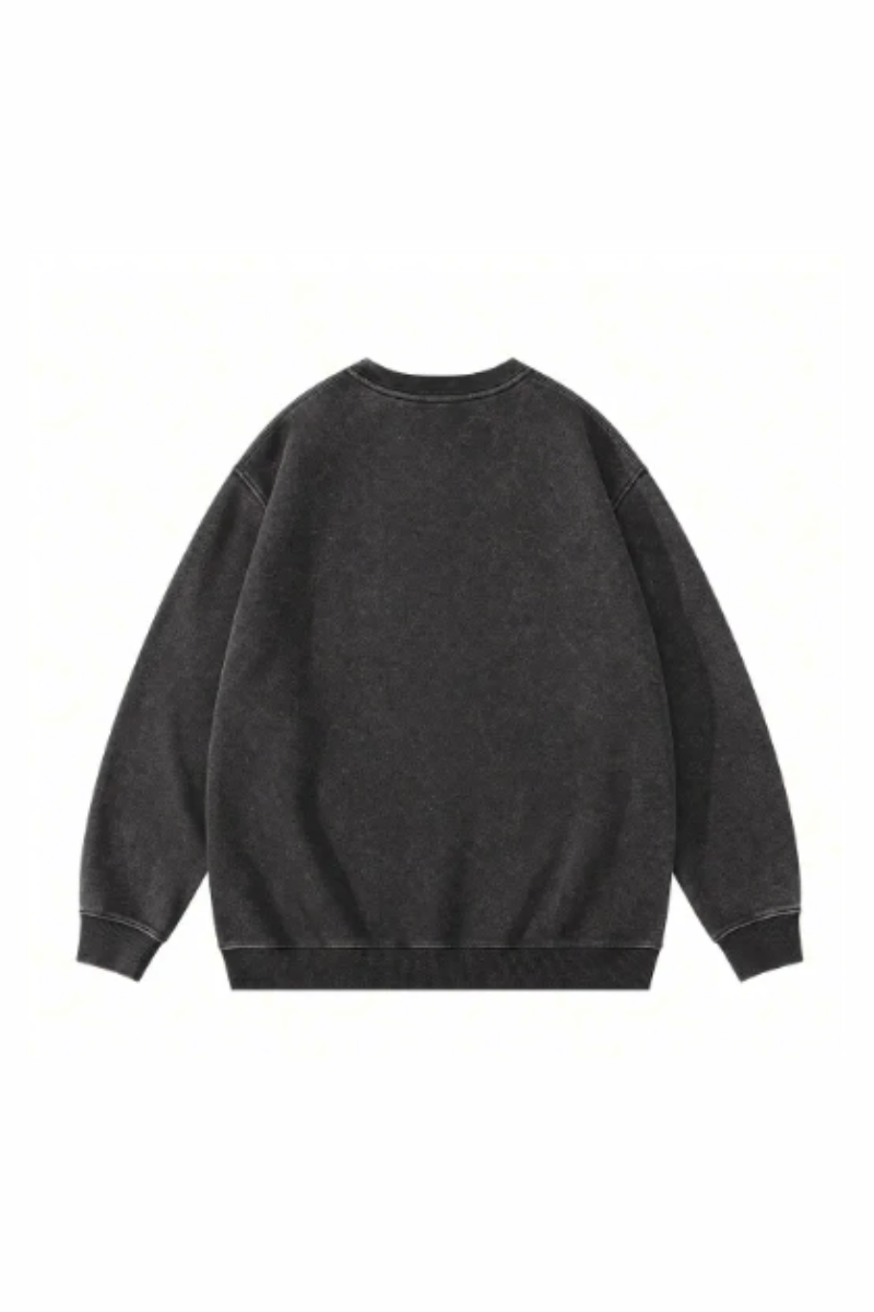 Unisex Fall Clothing Loose Crew Neck Cotton Sweatshirt
