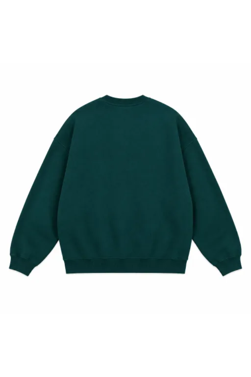Unisex Fall Clothing Fleece Loose Crew Neck Sweatshirt