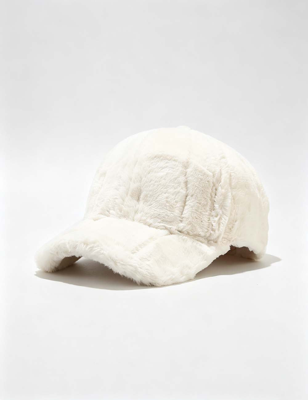 Ladies Casual Winter Warm Faux Fur Baseball Cap