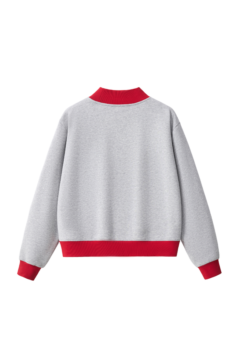 Unisex Fall Clothing Colorblock Cross-Neck Sweatshirt
