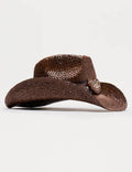 Ladies Rhinestone Heart Accent Woven Cowboy Hat