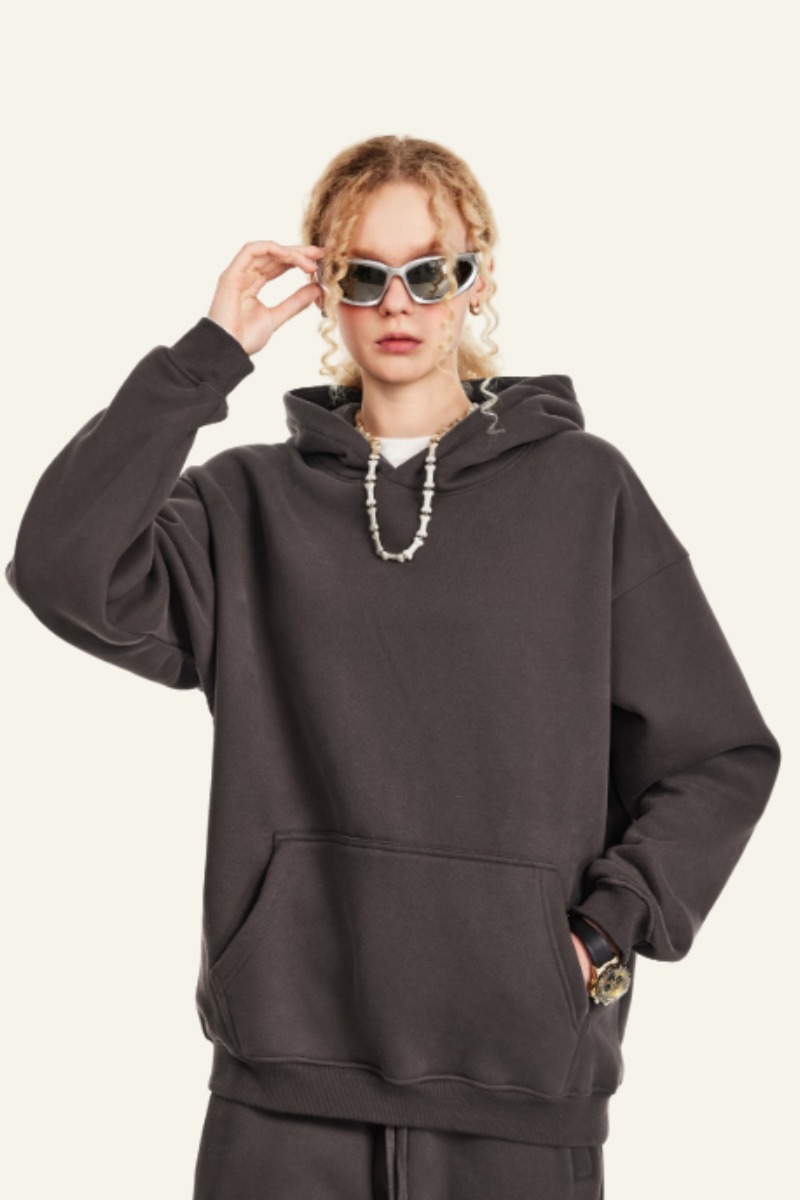 Women's Fall Clothing Solid Color Over Size Hoodie