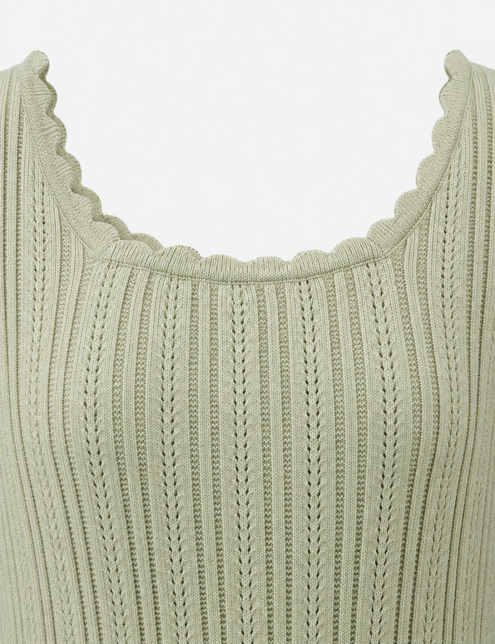 Ladies Ribbed Scoop Neck Long Sleeve Top