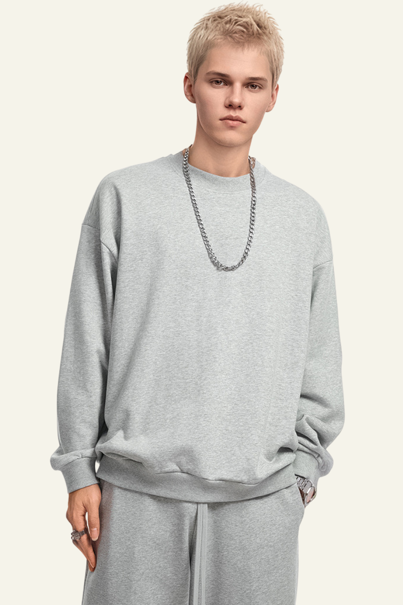 Men's Fall Clothing Solid-Colored Pullover