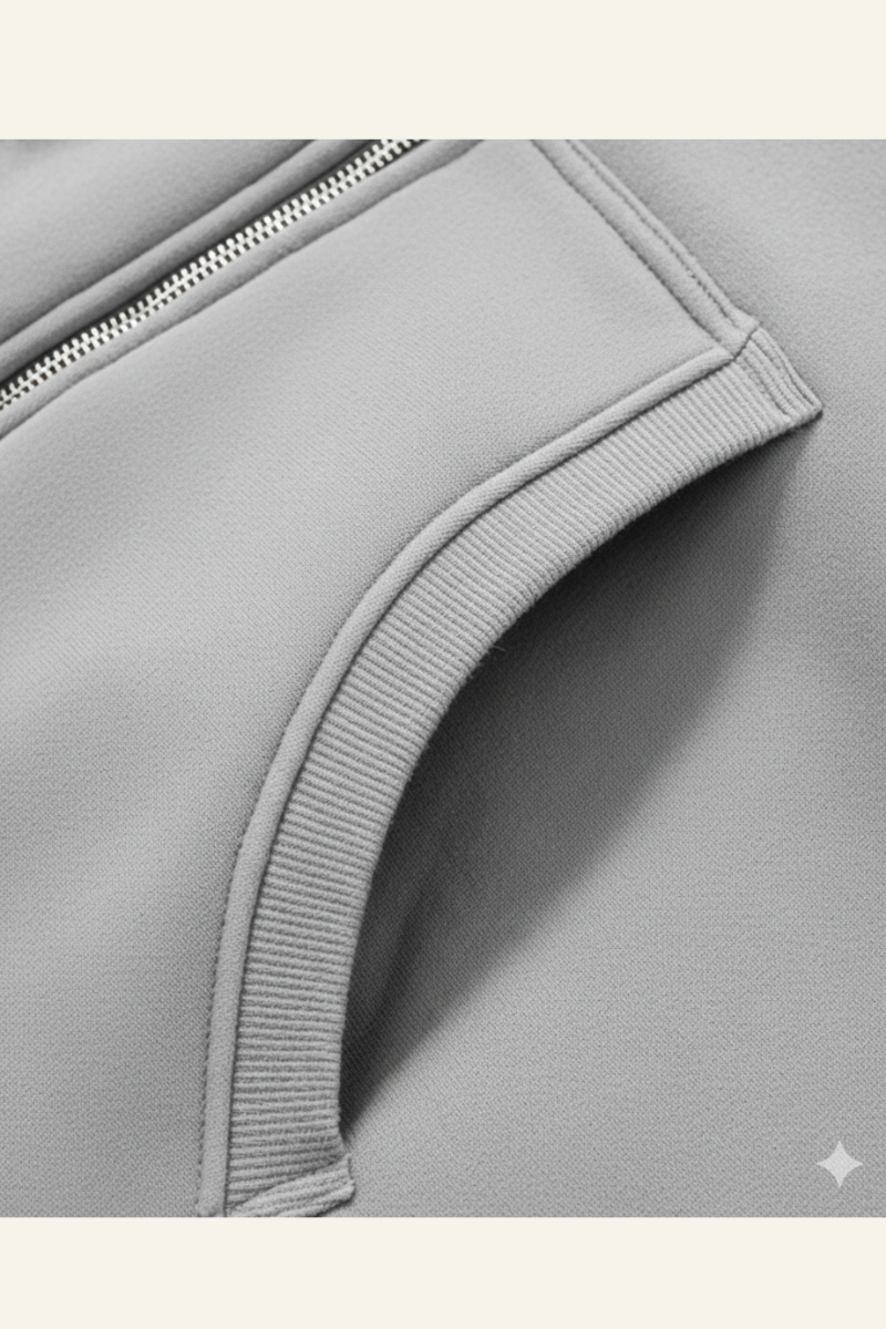 Men's Streetwear Cropped Full Zipper Hooded Jacket