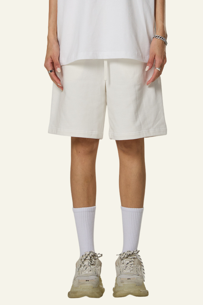 Women's  Cotton Heavyweight Drawstring Straight Leg Short