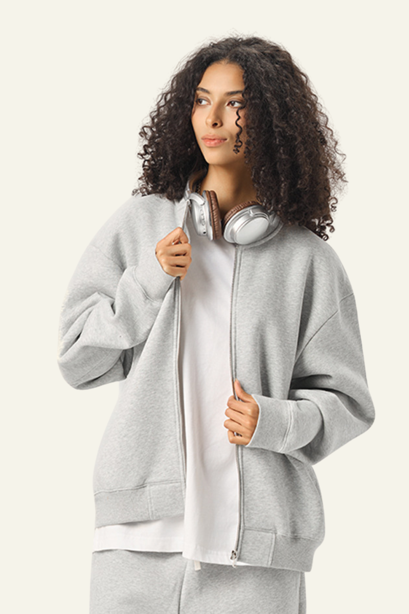 Women's Fall Clothing Stand Collar Fleece Zipper Jacket