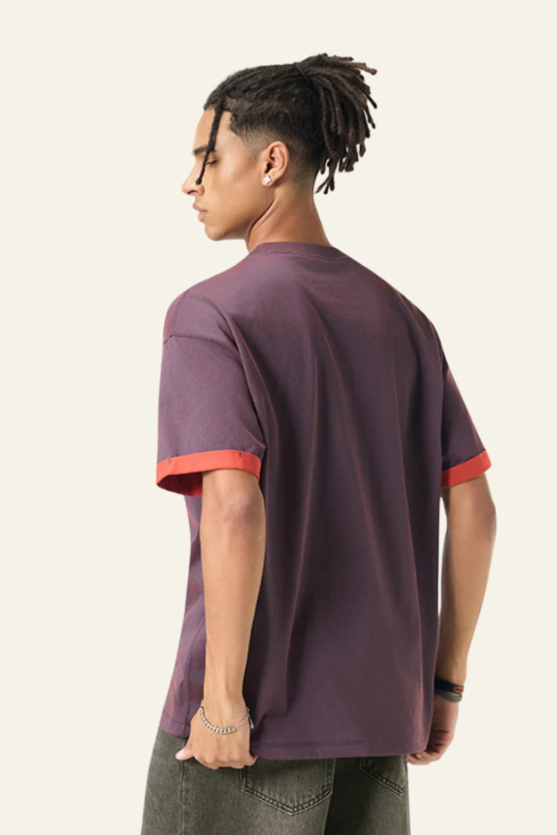 Men's Color-blocked Base Layer Short-sleeved T-shirt