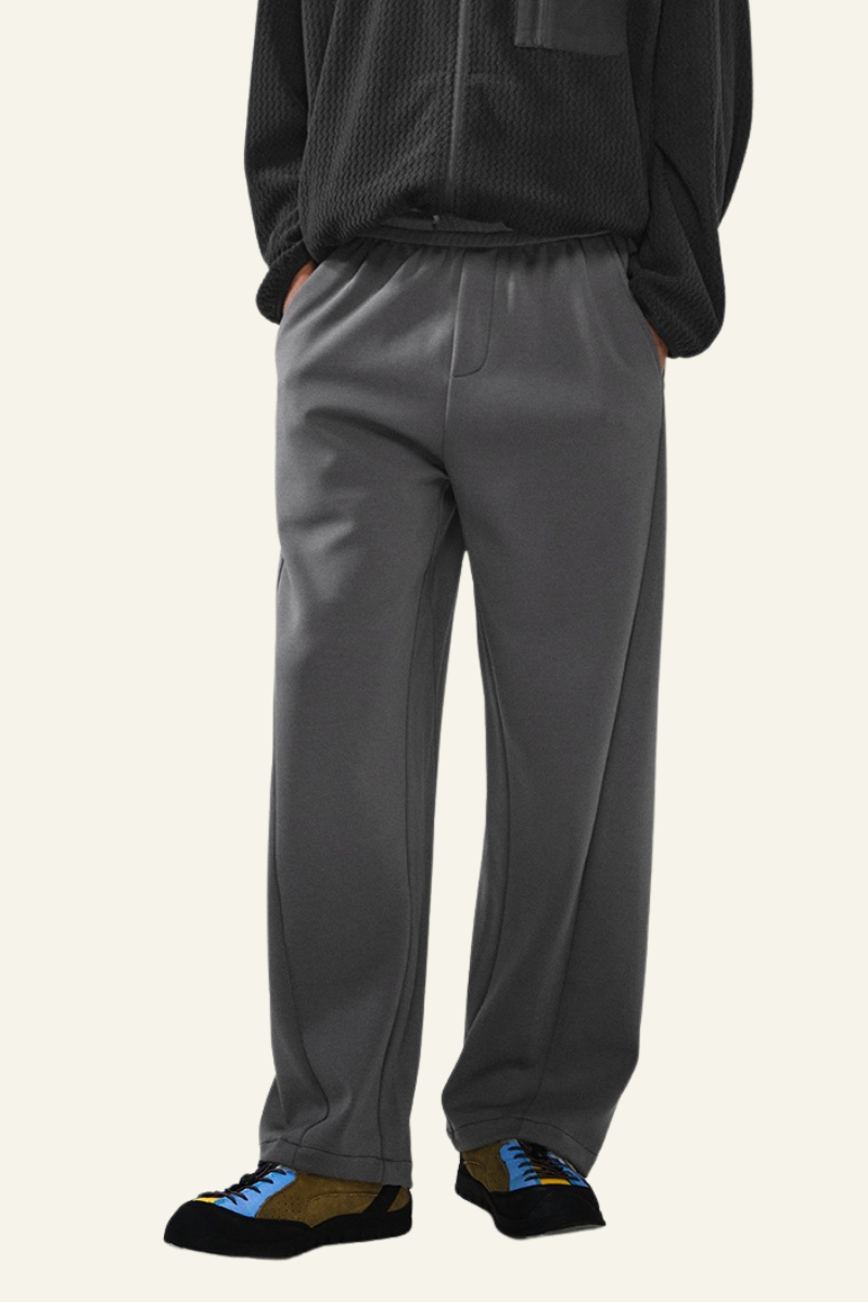 Men's Streetwear Drawstring Straight-Leg Pants