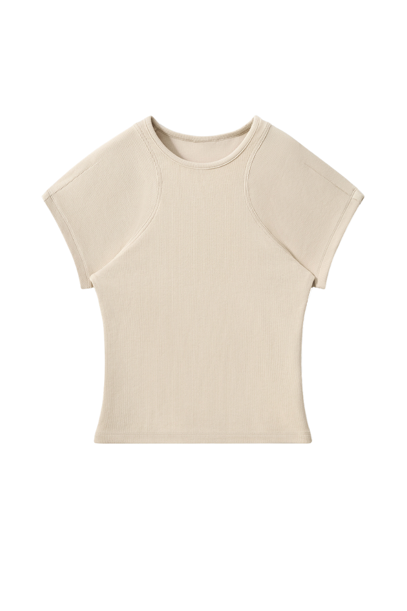 Women's Summer Ribbed T-Shirt
