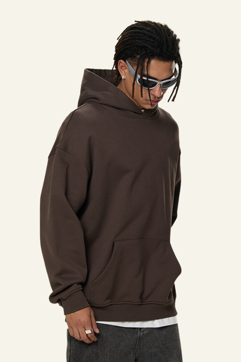 Men's Fall Clothing Cotton Streetwear Front Pocket Hooded