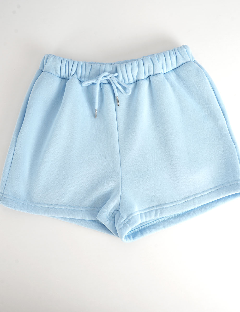 Ladies Casual Fleeced Mock Neck Sweatshirt & Shorts Matching Set