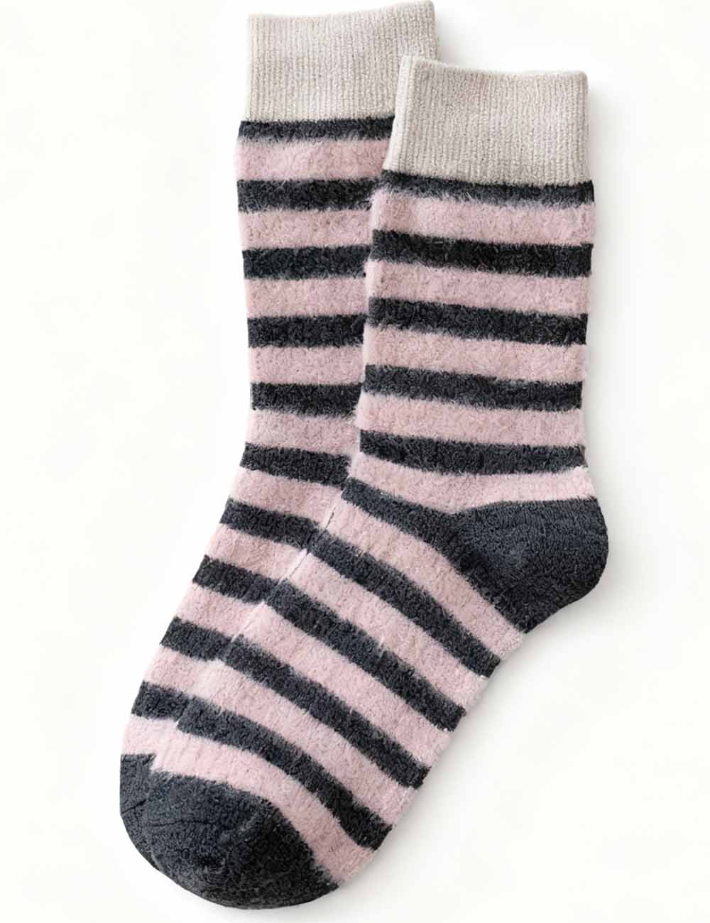 Ladies Cozy Warm Winter Bow Knit Midi Calf Socks