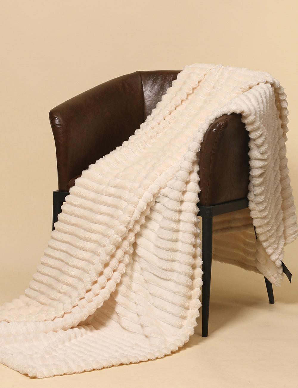 Home Decor Faux Fur Soft Solid Color Blanket SKABL4089
