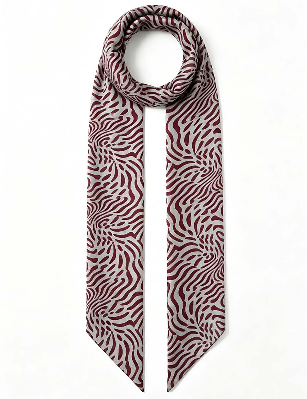 Ladies Color Block Zebra Print Chiffon Neck Scarf